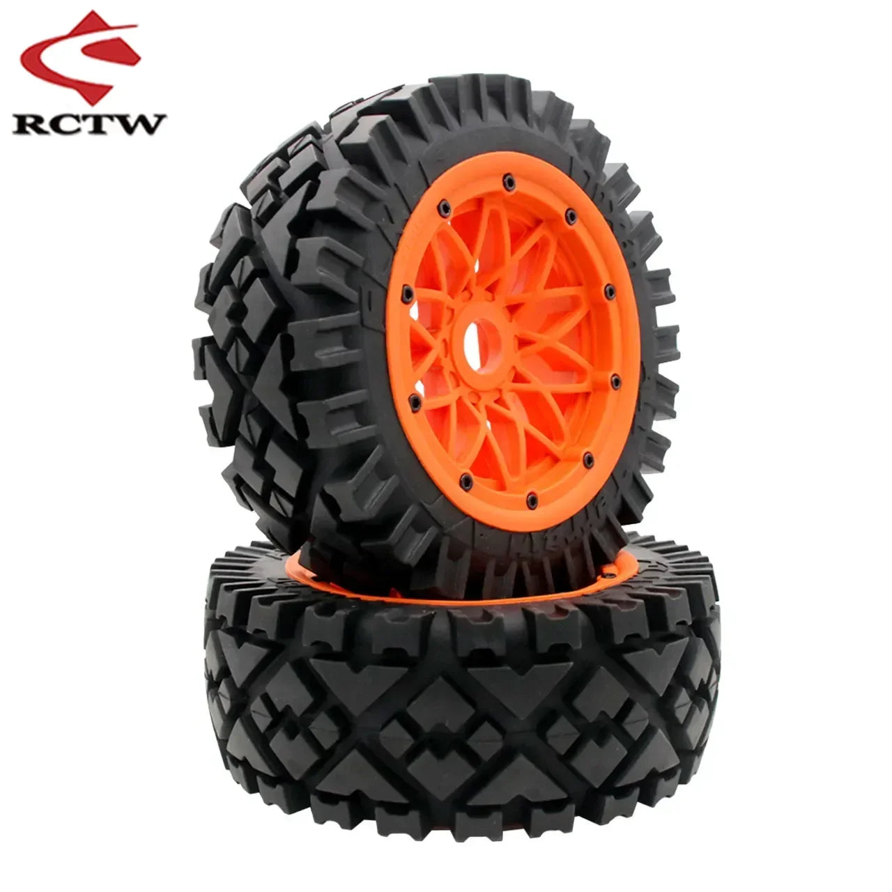 All Terrain Super Wear-resistant Complete Tyre Rear or Front Wheel Tire Set for 1/5 HPI ROFUN ROVAN KM BAJA 5B SS Rc Car Parts