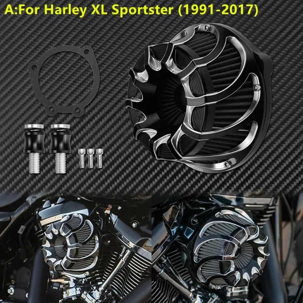 Motorcycle Air Filter Cleaner Intake Filter Grey Element For Harley Sportster XL Dyna Touring Street Electra Road Glide Softail