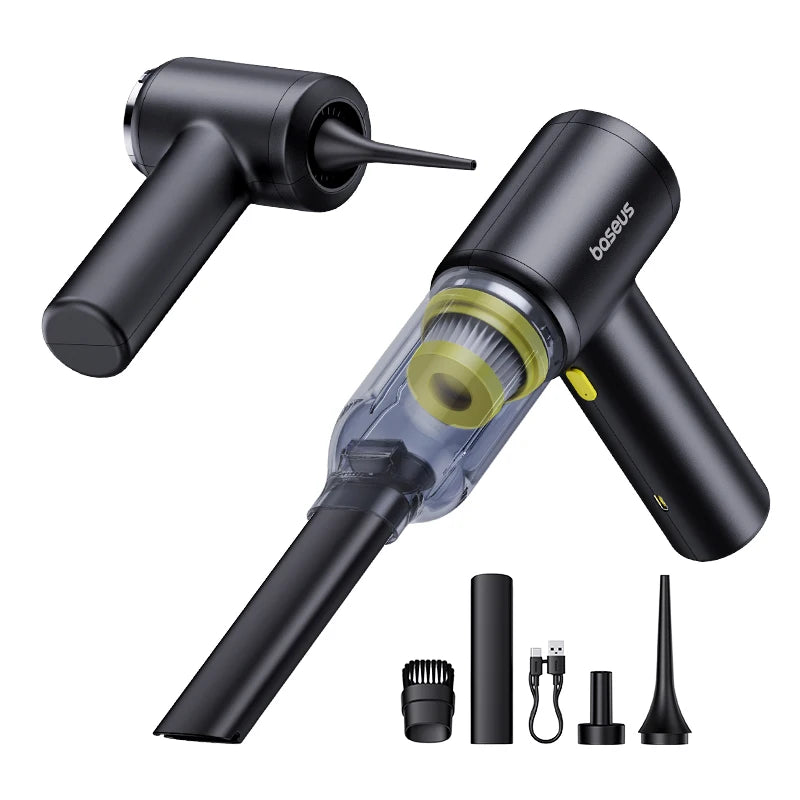 Baseus Car Vacuum Cleaner Air Blower Pumping inflate Powerful Portable Car Cleaning Appliance T-shape Cordless Vehicle Cleaner