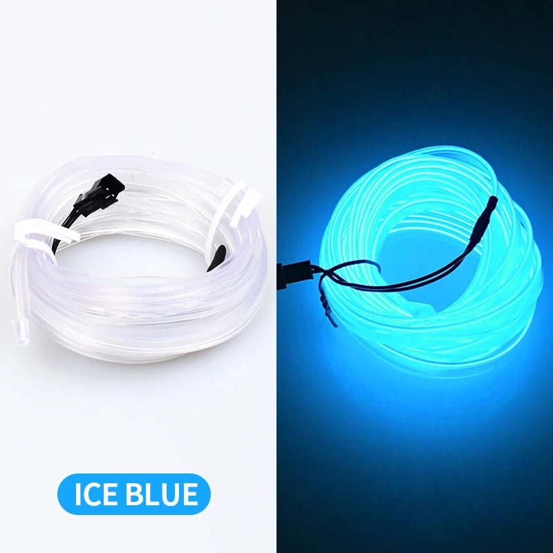 3m Car Interior Accessories Atmosphere Lamp EL Cold Light Line With Wiring driven DIY Decor Dashboard Console Auto Cold Lights