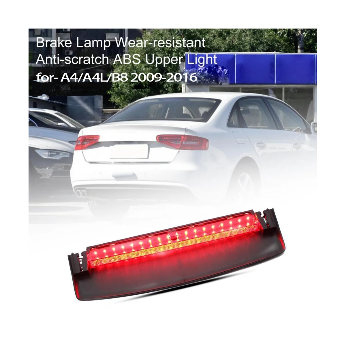 Car 3RD Third Brake Stop Light 8K5945097 for Audi A4 4 Quattro S4 B8 2009-2015 Rear High Third Brake Signal LED Lamp