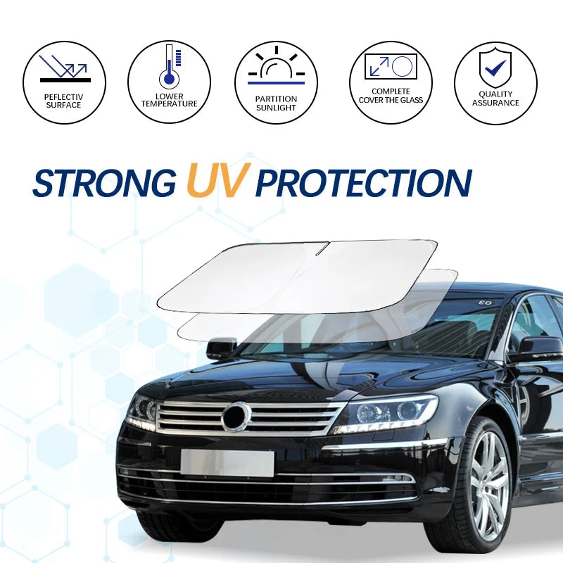 Parasol para parabrisas de coche, accesorio protector interior, visera reflectora UV para ventana delantera para VW Volkswagen Sagitar Phaeton