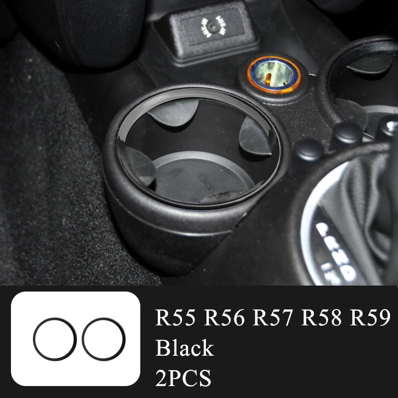 Car Decorative Cover Protective Shell Black Interior Modification ABS Plastic Sticker  For MINI Cooper R55 R56 R57 R58 R59 R60 1