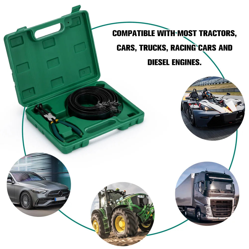 14pcs Piston Rring Disassembly Tool Piston Ring Compressor Automobile Engine Piston Ring Compressor Cylinder Installer Plier