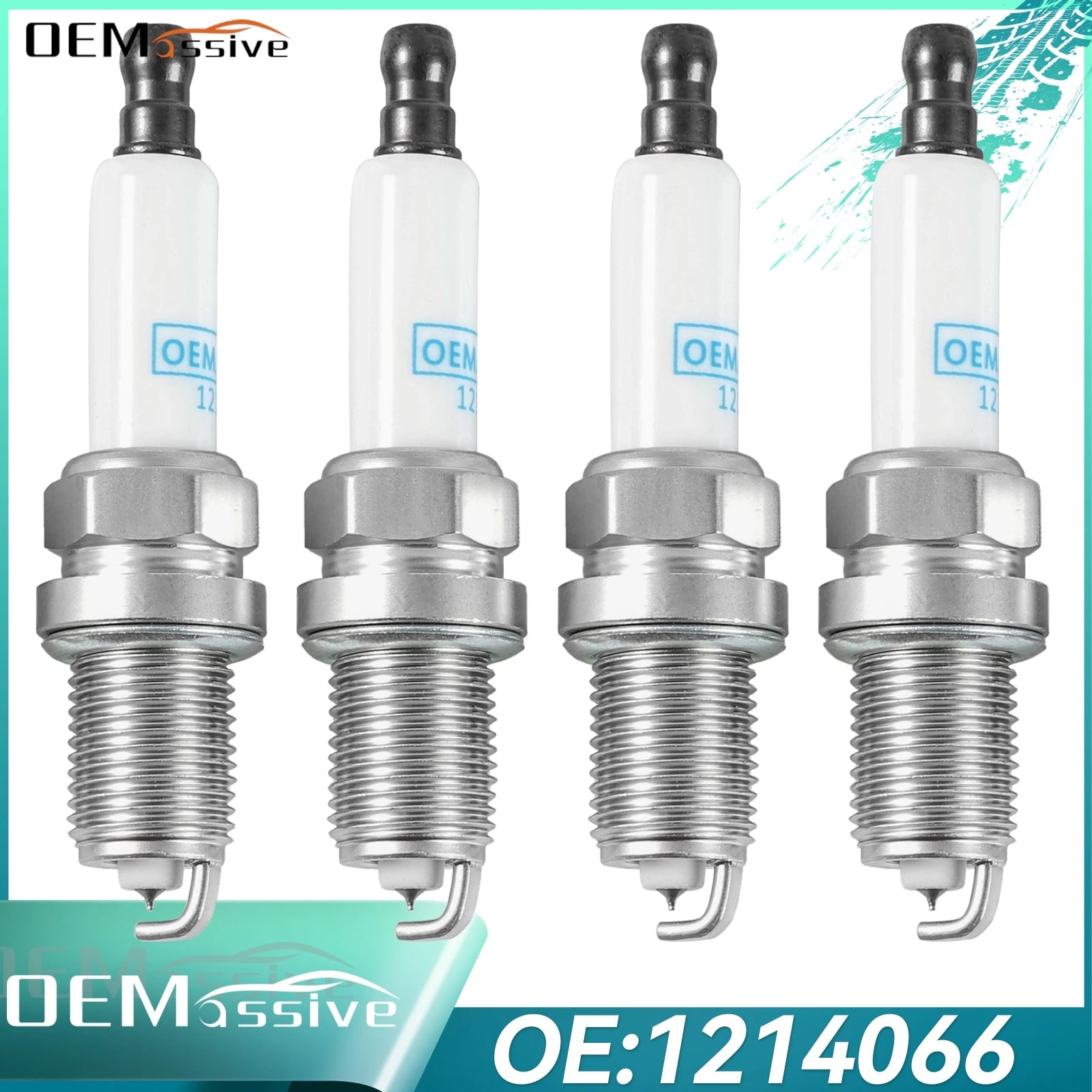 4Pcs OEMASSIVE 55576026 Iridium Spark Plugs （1.4L L4）For Buick Encore 2013-2021 Chevy Cruze 2011-2015 Sonic 2012-2020 Trax 13-21