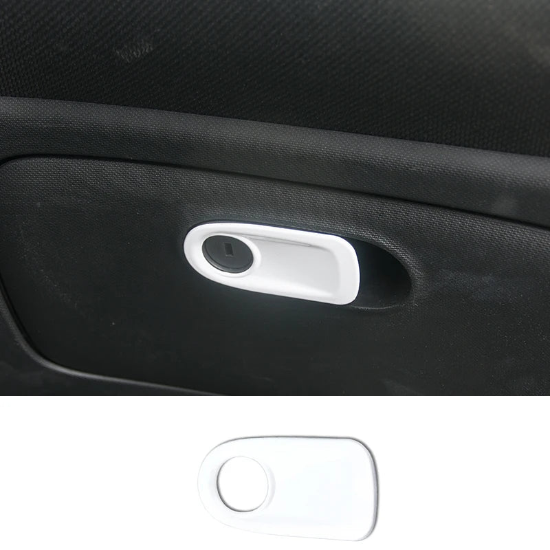 Full Set White Interior Decoration Cover Car Stickers For Smart 453 451 2015-2020 Accessories