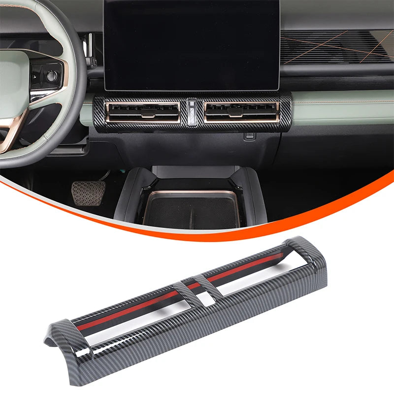 For Chery JAECOO J6 Icar 03 2024 2025 interior Accessories door handle gearshift panel steering wheel cover Carbon Fiber