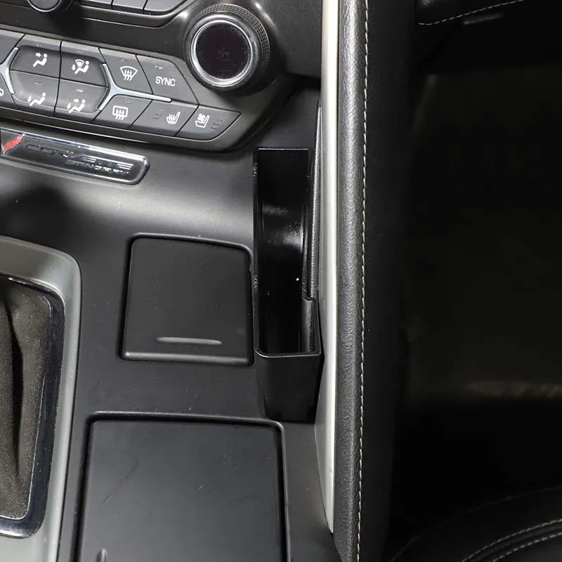 For Chevrolet Corvette C7 2014-2019 ABS Car Center Console Gear Shift Side Storage Box Organizer Tray Car Interior Accessories
