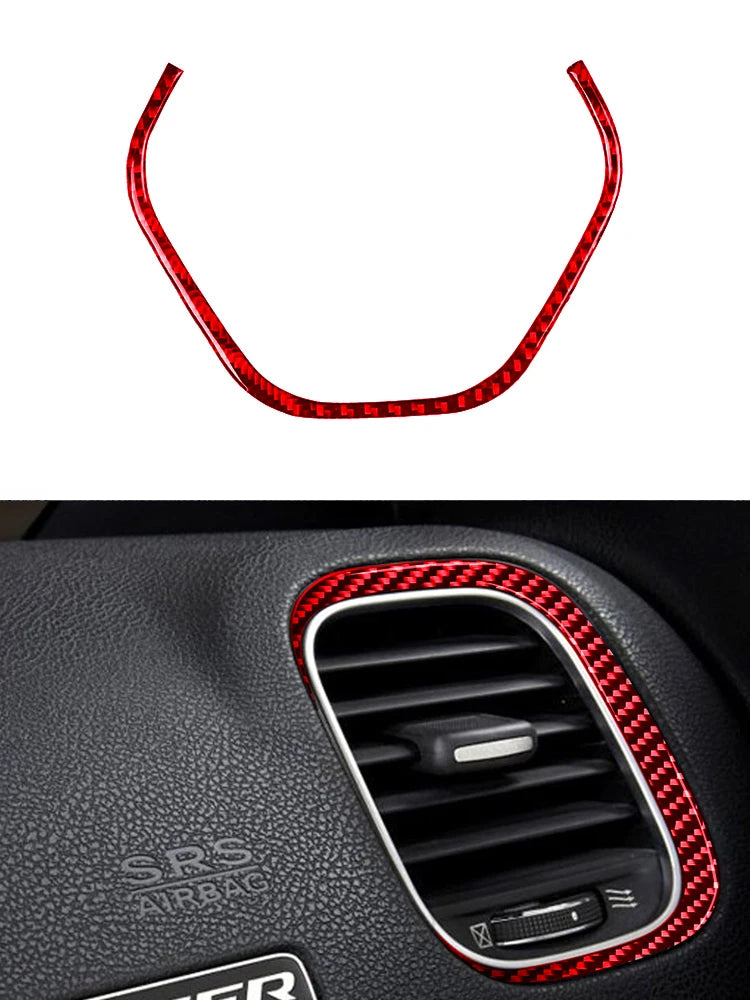 Car Interior Accessories For Dodge Charger 2011 2012 2013 2014 Carbon Fiber Decorative Stickers Dashboard Speedometer Cover Trim