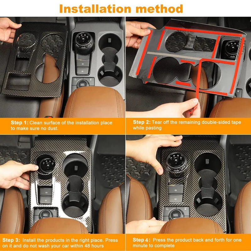 Center Console Gear Shift Panel Cover Trim For Ford Bronco Sport 2023 2024 Interior Accessories