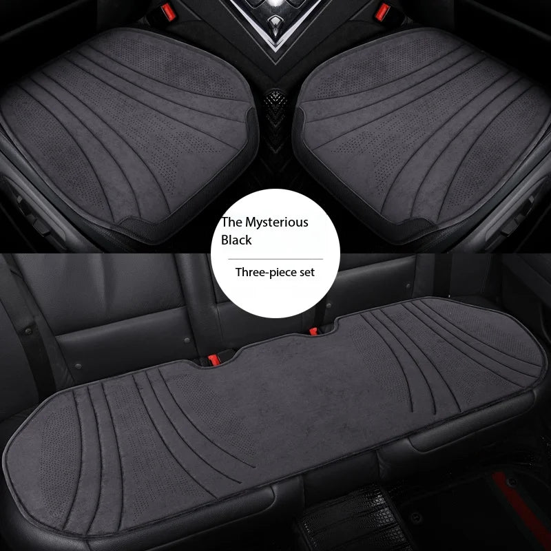 Soft Suede Car Seat Covers Breathable Front/rear Seat Anti-slip Cushions Universal Size Car Interior Seat Protection Accessories