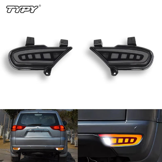 Car LED Rear Bumper Lamps For Mitsubishi Pajero Sports 2013 2014 2015 Backup Reflector Lamp Reverse Taillight Brake Turn Signal