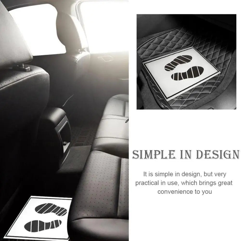 50Pcs Disposable Paper Foot Mats Portable Vehicle Foot Pads Folding Floor Mats Car Foot Pad Paper Car Interior Accessories