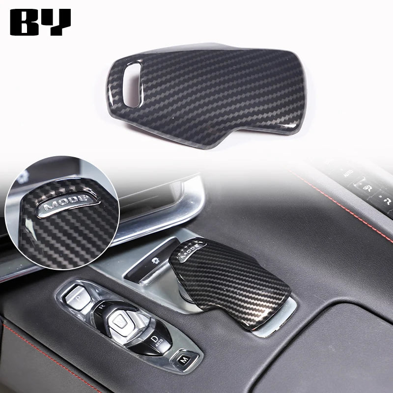 For Chevrolet Corvette C8 2020-2024 Car Accessory ABS Carbon Fiber Car Console Gear Shift Panel Cover door armrest Trim Sticker