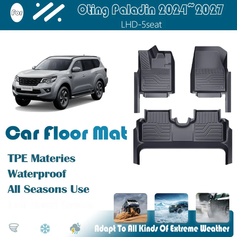 Car Floor Mats For Dongfeng Fengdu Oting Paladin 2024 2025 2026 2027 5seat Left Hand Driver Anti-dirty Foot Pad Auto Acesssories