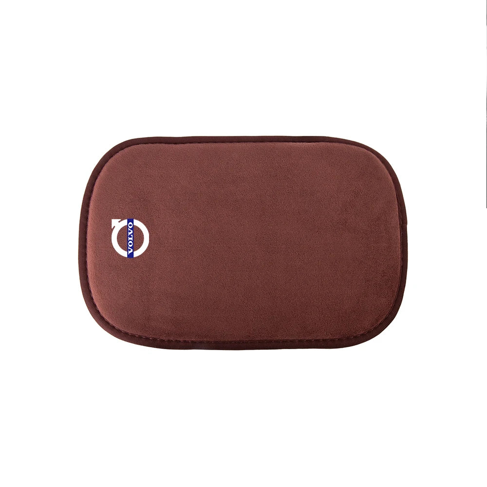 1PC Central Console Hand-held Fur Leather Protection Mat Auto Armrests soft Storage Box Pad For Volvo RDESIGN Auto Accessories