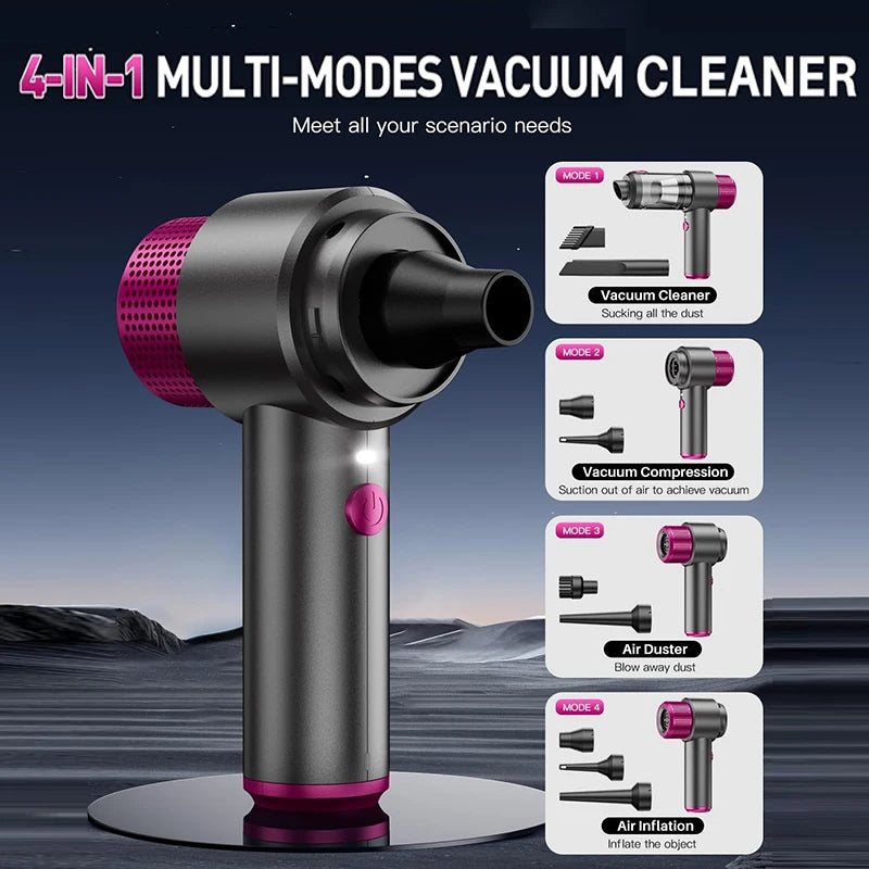 VYVYLABS 15000Pa Wireless Car Vacuum Cleaner 3600mAh Portable Cleaning Appliance Mini Wet and Dry Vacuum Cleaner For Household