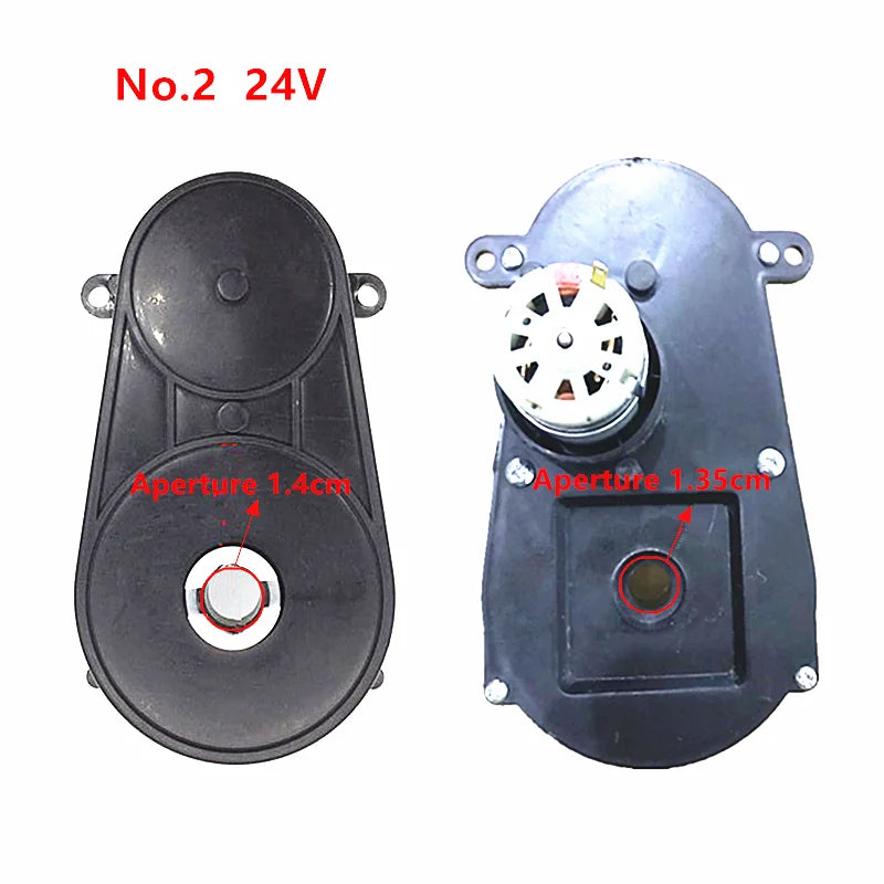 Children's electric vehicle 24V steering shaft motor, 12V/6V Ride on toys servos motor gearbox, Kid's Ride on car steering box