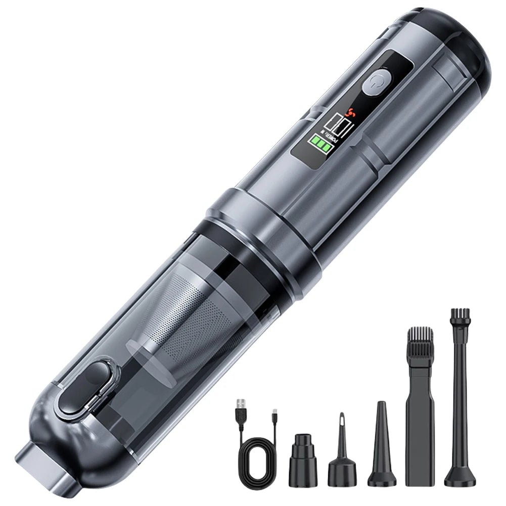 15000PA Car Vacuum Cleaner Cordless Compressed Air Duster with Brushless Motor Rechargeable Handheld Vacuum for Car Home