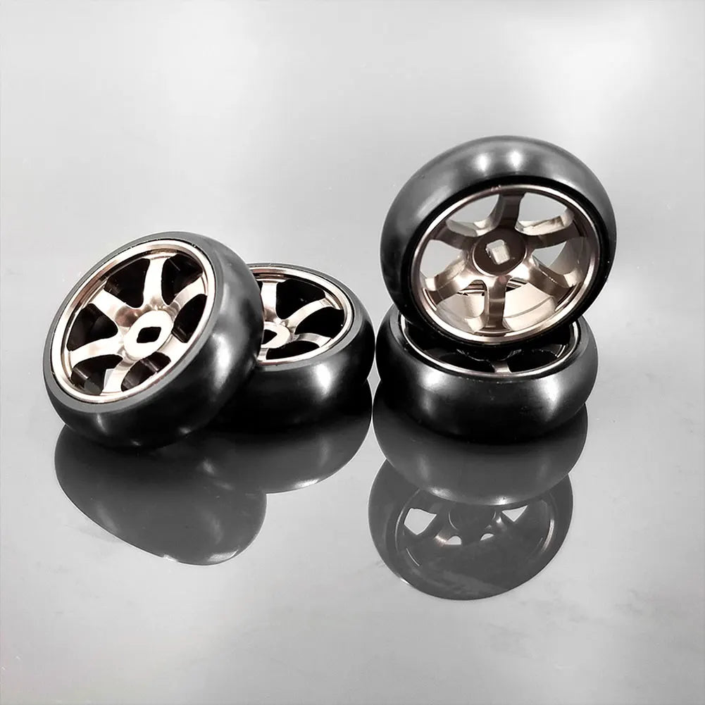 4pcs Rubber Wheel Tyre Upgrade Parts 25mm RC Car Wheel Tires Replacement RC Car Tyres Accessories for Wltoys 1/28 K969 K989