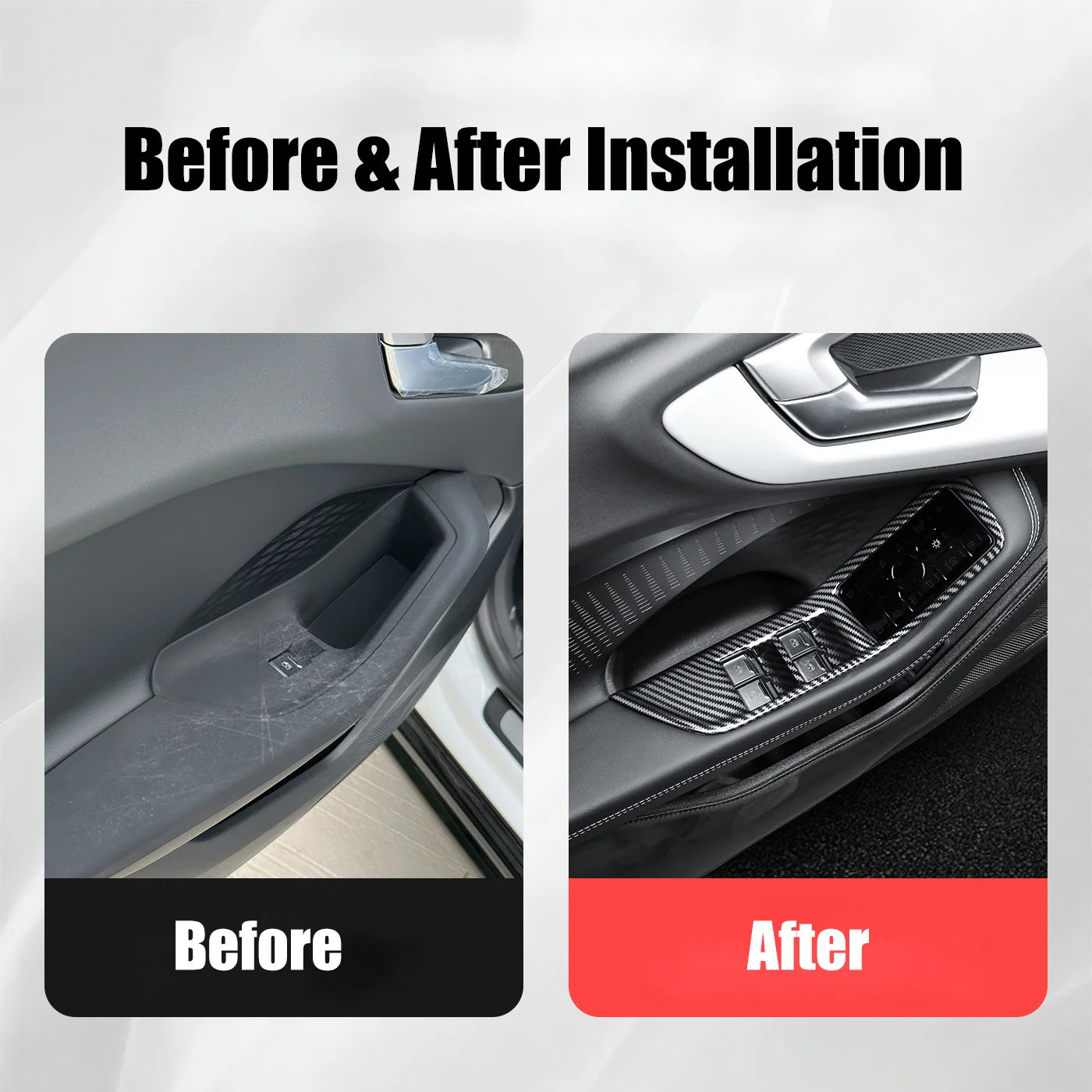 Fit for Audi A5 2026 Accessories Carbon Fiber ABS Interior Overlay Covers Upgrade Inner Decoration Parts Protector