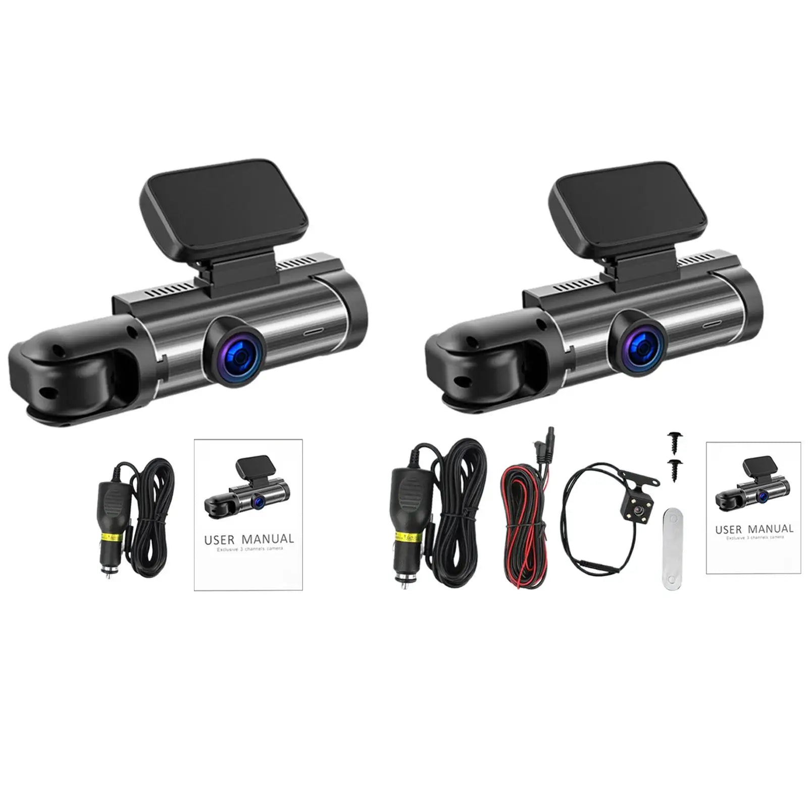 Dashboard Camera with Motion Detection Dual Lens IPS Screen Dash Cam Loop Recording for Car SUV 24 Hour Security