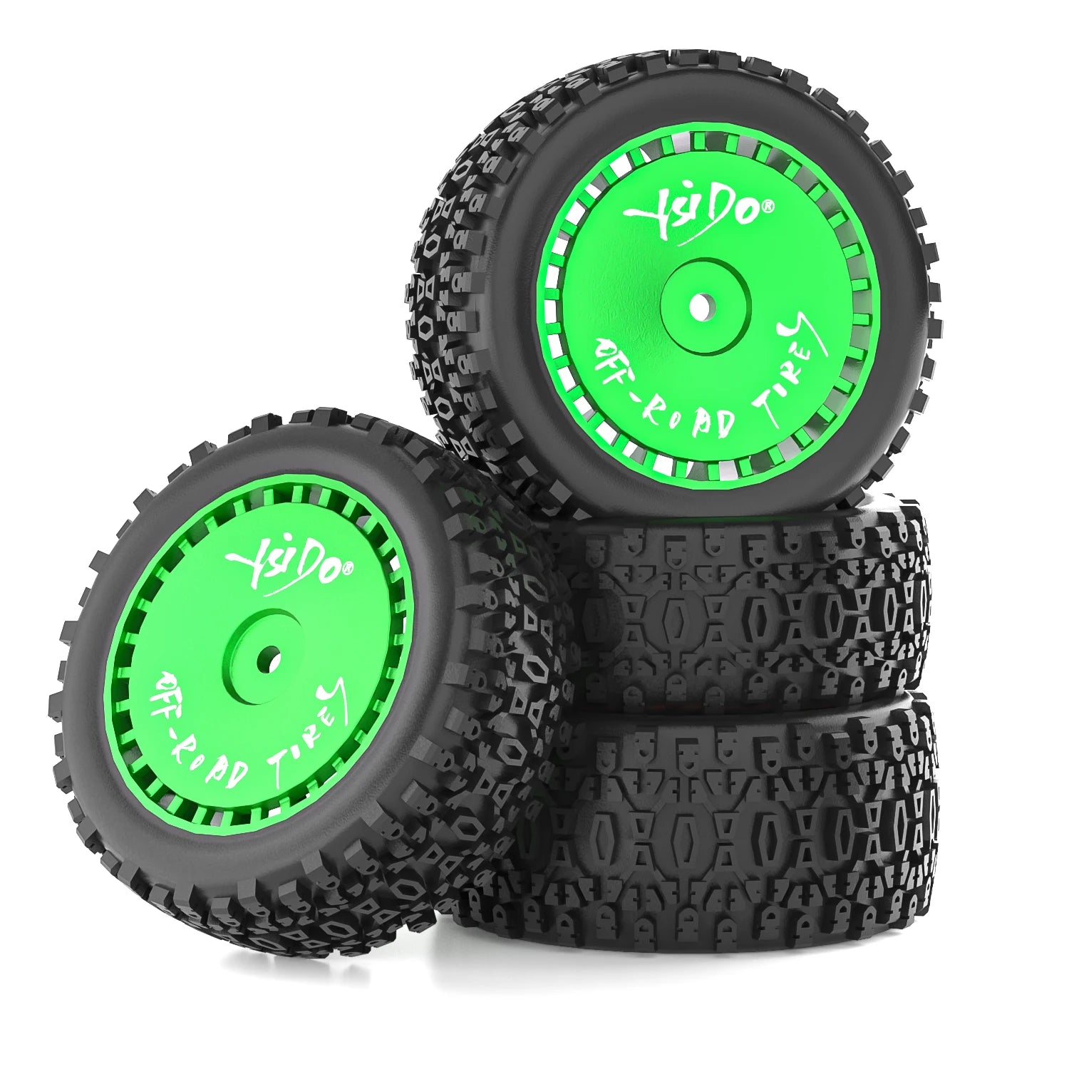 4PCS 72mm Front Rear Skidproof Rubber Wheel Tires 12mm HEX for 1/10 1/12 1/14 Wltoys ZD Racing BX-12 RC Racing Off-Road Car Tyre