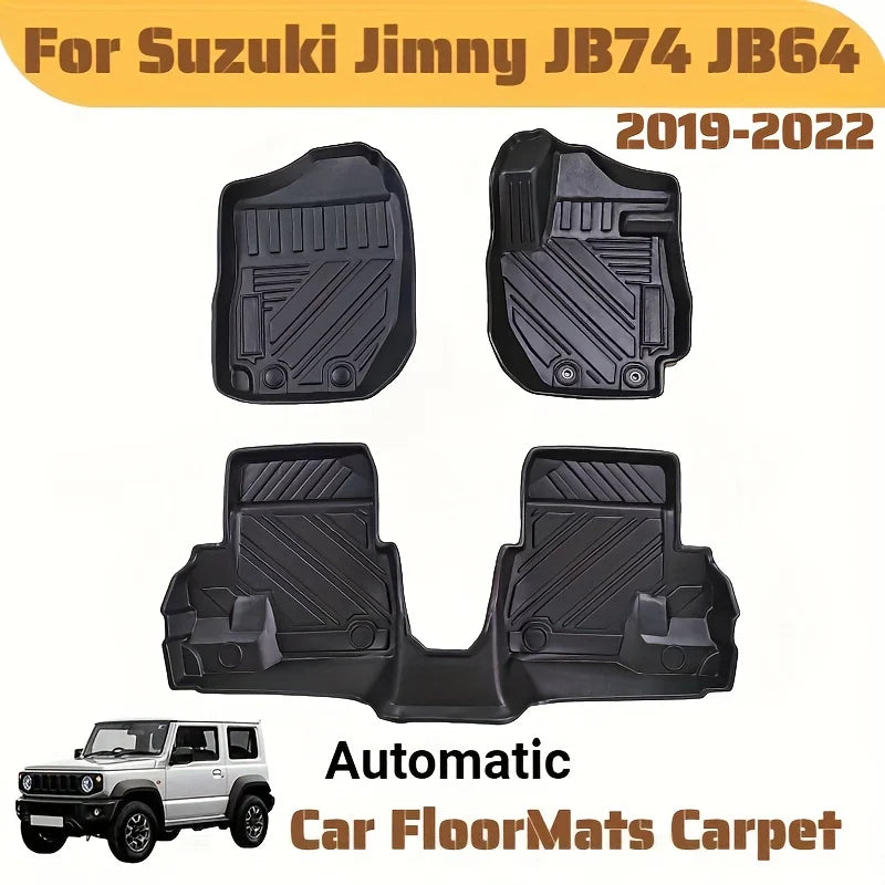 For Suzuki Jimny JB74 JB64 2019-2022 Car Floor Mats--3pcs，Floor Mats，，all weather floor mats，car floor mats