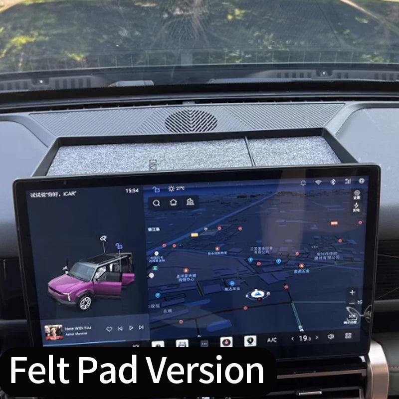 For Chery ICAR 03 Jaecoo J6 Navigation Screen Rear Storage Box Dashboard ABS Tray Car Interior Accessories