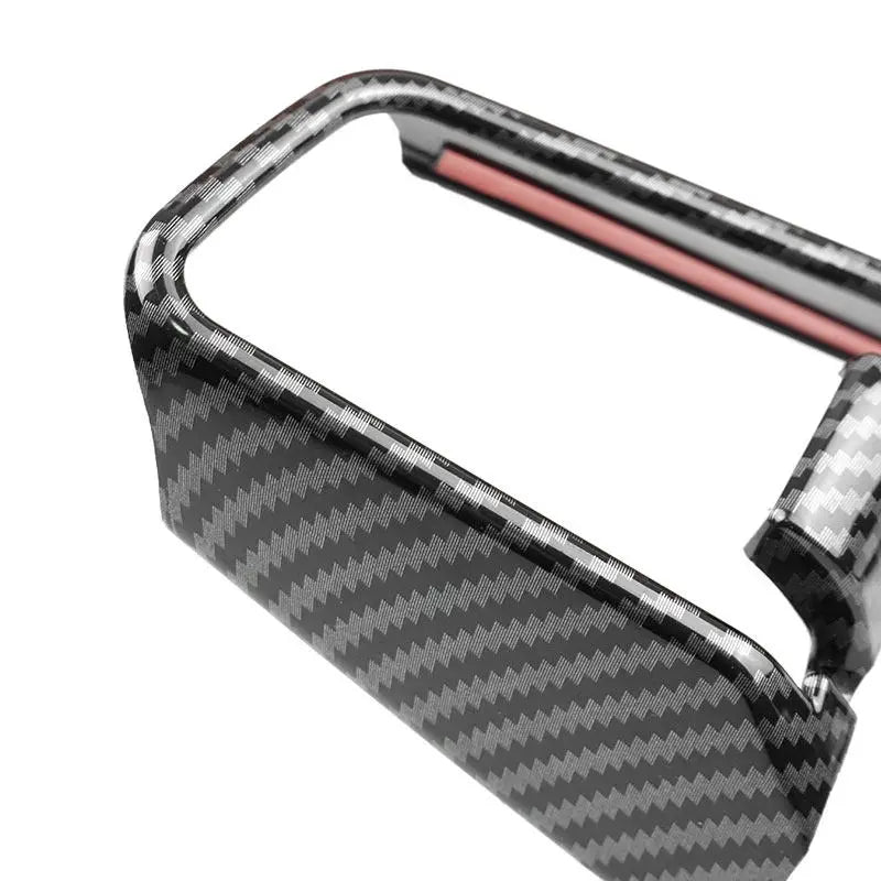For Porsche Cayenne 2022 2023 Car Styling Interior Steering Wheel Cover Frame Trim Accessories Carbon Fiber Texture