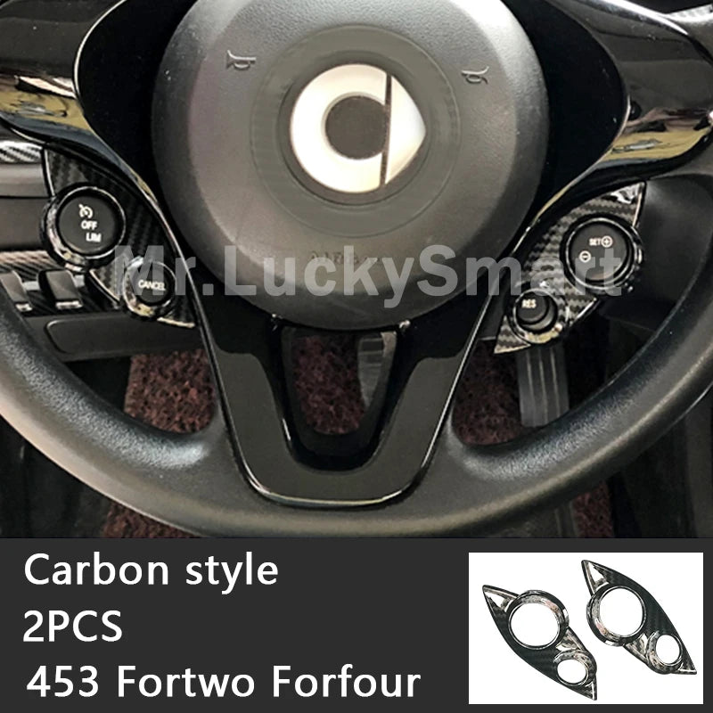 Carbon Car Interior Decoration Accessories ABS Protection Modification Sticker For Smart 453 Fortwo Forfour Car Exterior Styling