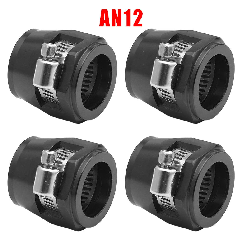 4pc AN4 AN6 AN8 AN10 AN12 Car Hose Finisher Clamp Radiator Modified Fuel Pipe Clip Buckle Universal Hose Clamps Oil End Finisher