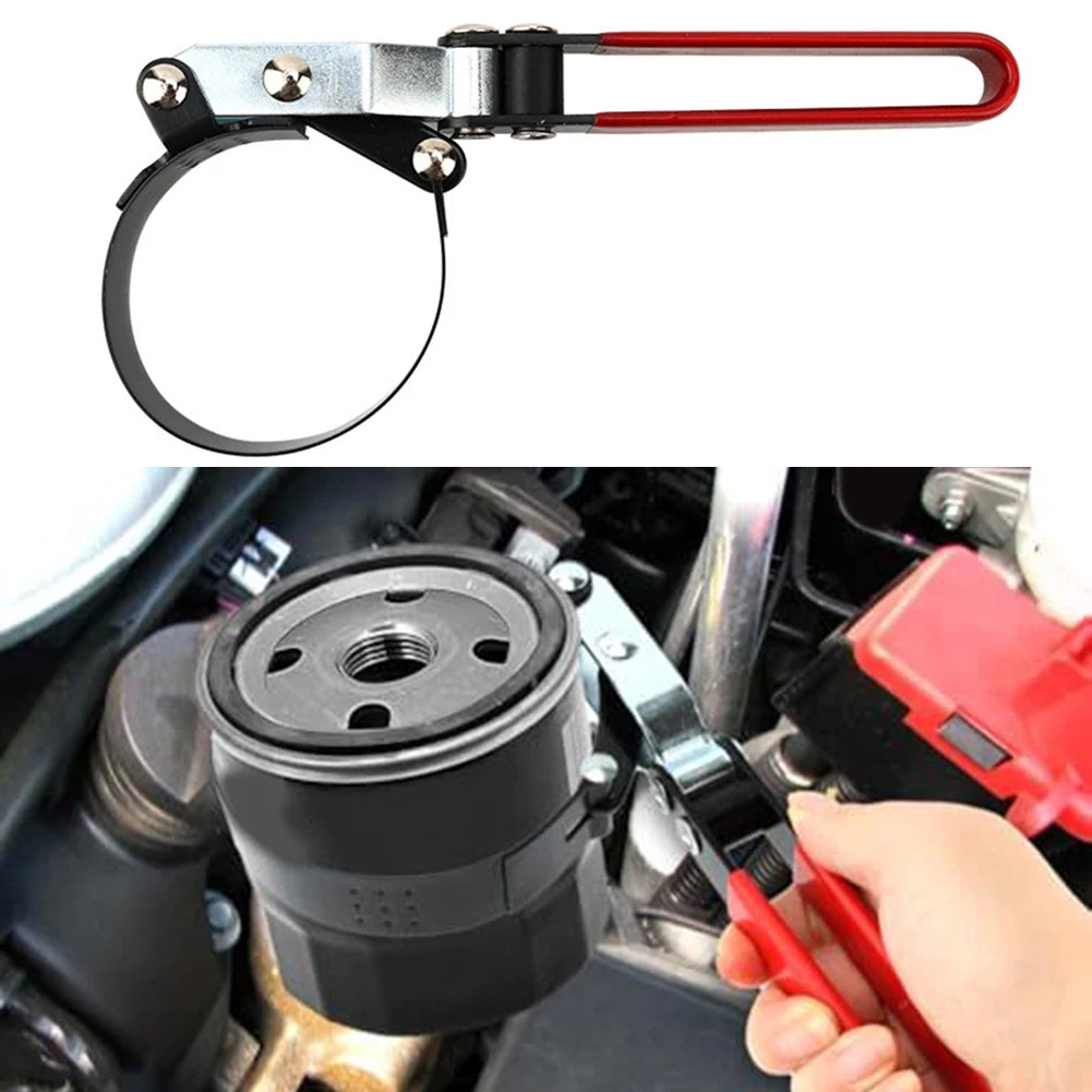 1Pc Oil Filter Swivel Wrench Adjustable 73-85 Mm Oil Filter Removal Tool Oil Filter Wrench Replacement Car Auto Motorcycle Tools