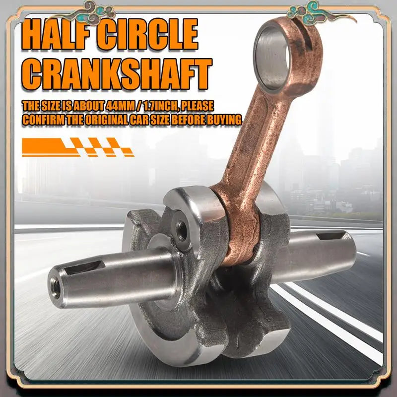 A73Q-44Mm Crankshaft Connecting Rod Assembly Half Circle Crankshaft Engine Parts Accessories For 47Cc 49Cc Mini Pocket Bike