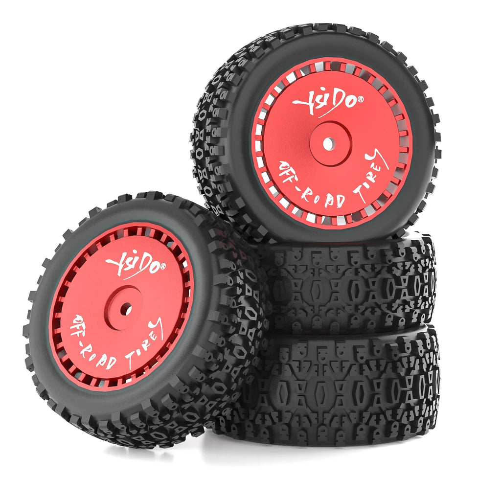 4PCS 72mm Front Rear Skidproof Rubber Wheel Tires 12mm HEX for 1/10 1/12 1/14 Wltoys ZD Racing BX-12 RC Racing Off-Road Car Tyre