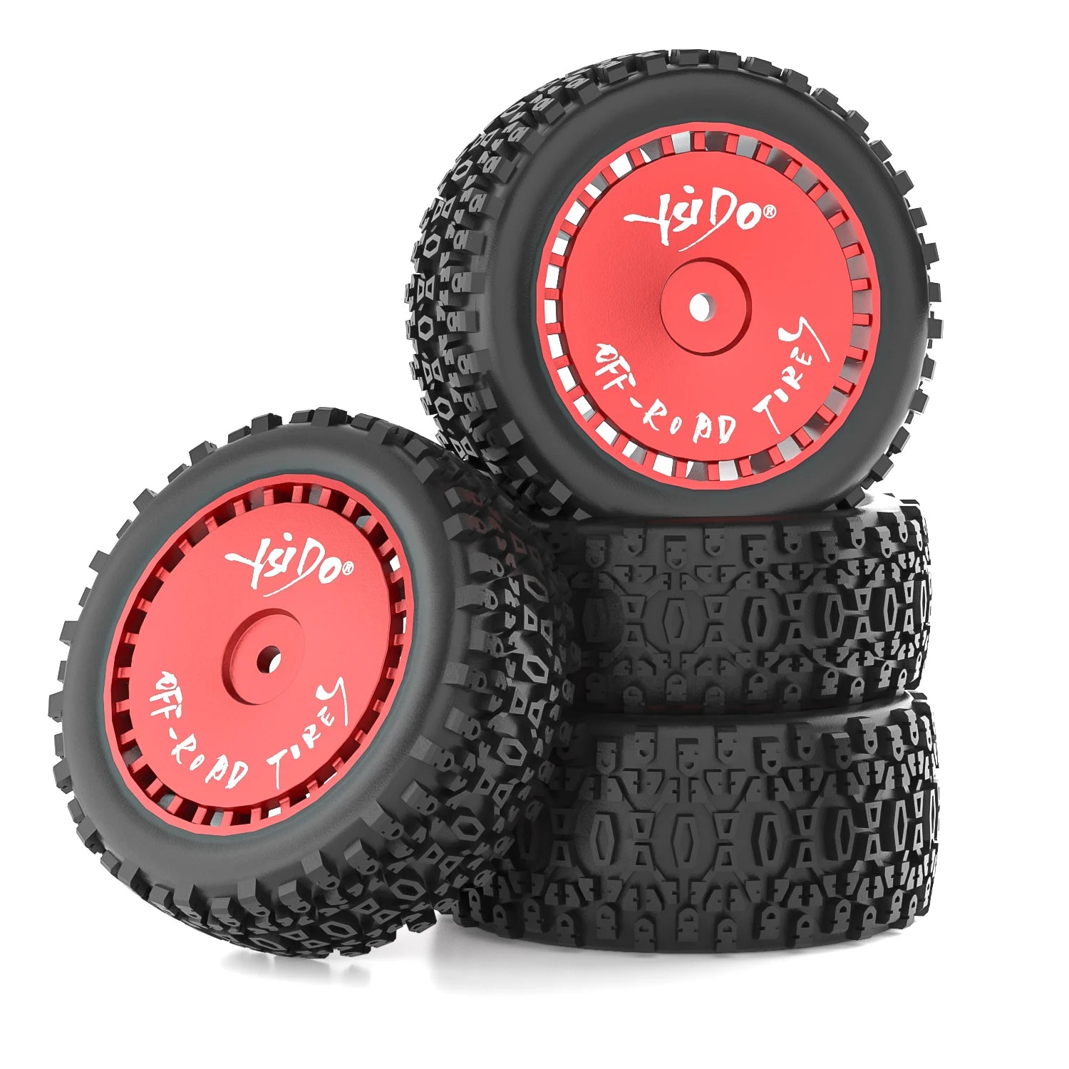 4PCS 72mm Front Rear Skidproof Rubber Wheel Tires 12mm HEX for 1/10 1/12 1/14 Wltoys ZD Racing BX-12 RC Racing Off-Road Car Tyre