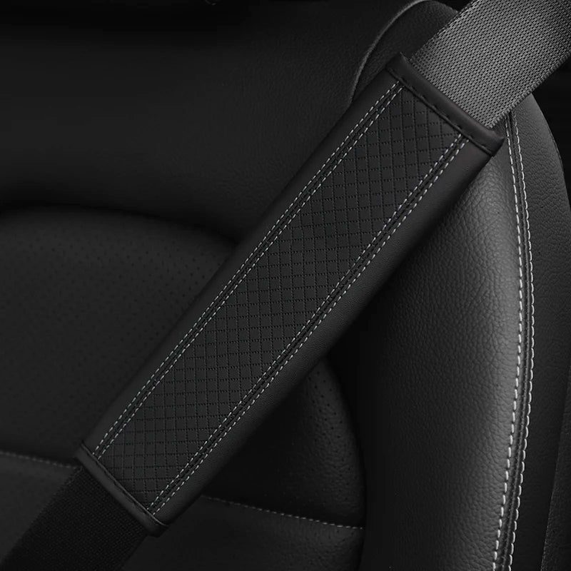 Car accessories seat belt PU Leather Safety Belt Shoulder Cover Breathable Protection Seat Belt Padding Pad Auto Interior