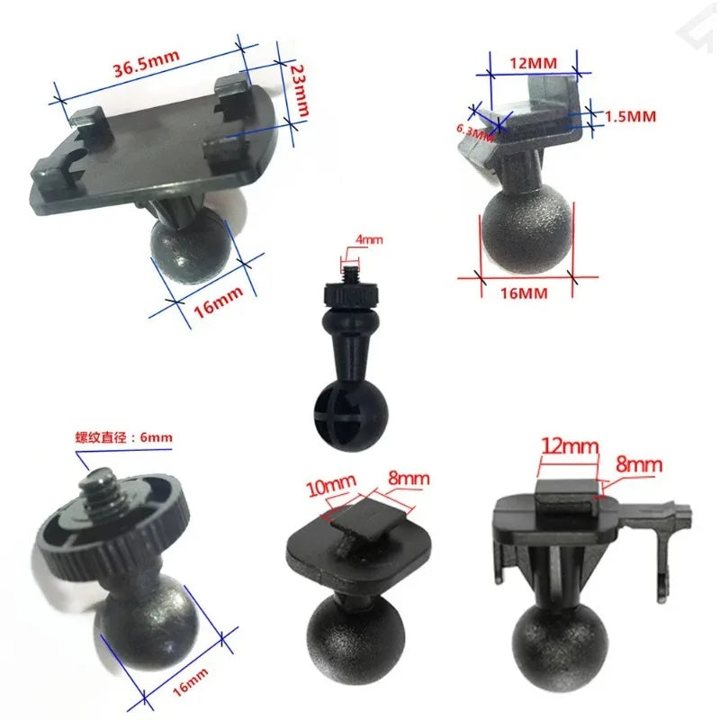 Dash Cam Holder Car Suction Cup Bracket Vehicle Video Recorder With 6 Types Adapter Car Drive Recorder Base