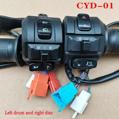 Tricycle Conversion Part Electric Bicycle Battery Vehicle Throttle+combination Switch Scooter Handle+button Assembly