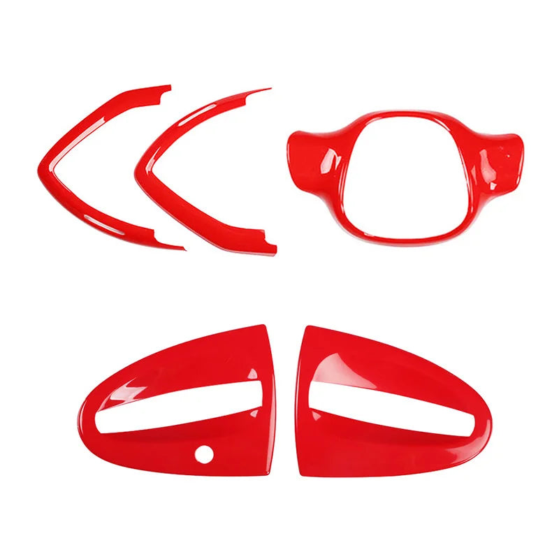 Car ABS Plastic Decorative Cover Red Modification Products For Mercedes Smart 451 Fortwo Interior Sticker Styling Accessories