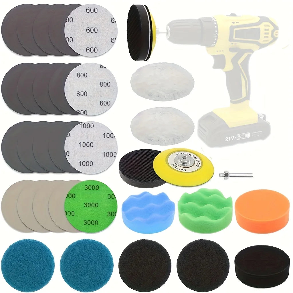 32 Professional-Grade Auto Care Accessories for Mechanics and DIY Enthusiasts, Professional Polishing, Car Maintenance Kit, Mult