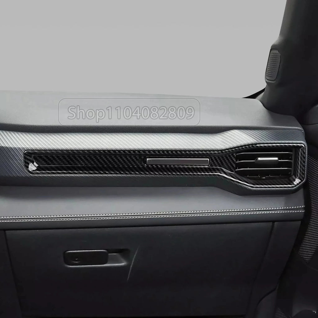 ABS Carbon Fiber Interior Accessories Kit Trim Cover For Ford Mustang AT MT 2024 2025 Center Conlose Gear Shift Panle Decoration