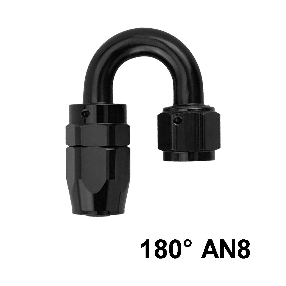 AN4 AN6 AN8 AN10 Car Oil Cooler Kit Aluminum Universal For 0° 45° 90° 180° Braided Oil Fuel Gas Hose Swivel Hose Fitting Adapter