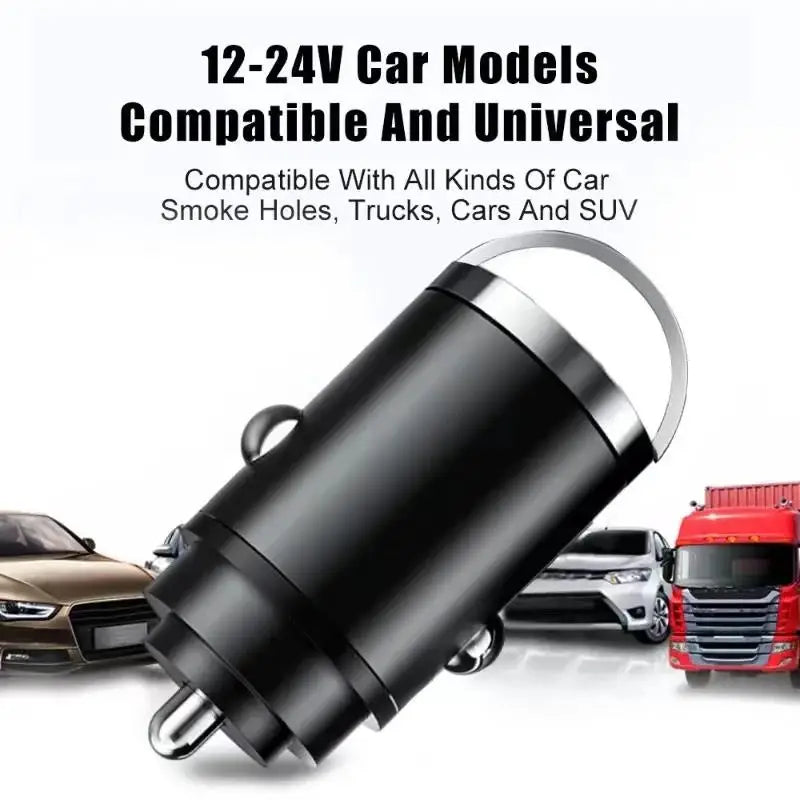 100W 12V-24V USB Mini Car Charger Type C QC3.0 PD Car Chargers Auto Fast Charging Phone Charger Adapter For iPhone Huawei Xiaomi
