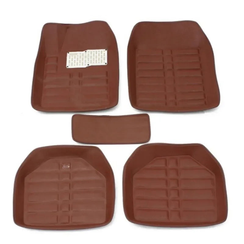 5PCS Universal Car Auto Floor Mats Floor Liner Front&Rear Waterproof Anti-Slip Set Floor Liner Mat Carpet All Weather Mat