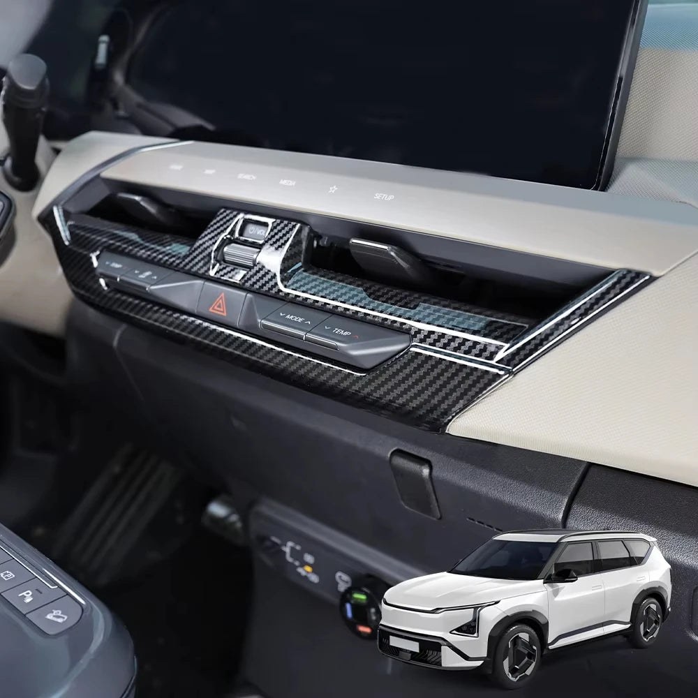 1PCS Car Interior Accessory for KIA EV5 2025-2026 Left-Hand Drive Dashboard Middle Air Conditioner Vent Cover Trim ABS Material