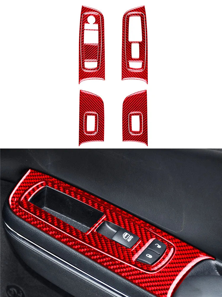 Car Interior Accessories For Dodge Charger 2011 2012 2013 2014 Carbon Fiber Decorative Stickers Dashboard Speedometer Cover Trim