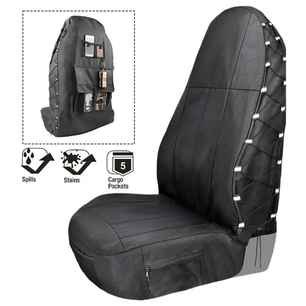 Waterproof Car Seat Cover Oxford Cloth Protector for Car Truck SUV Auto - Durable Seat Protector with Non-Slip Backing