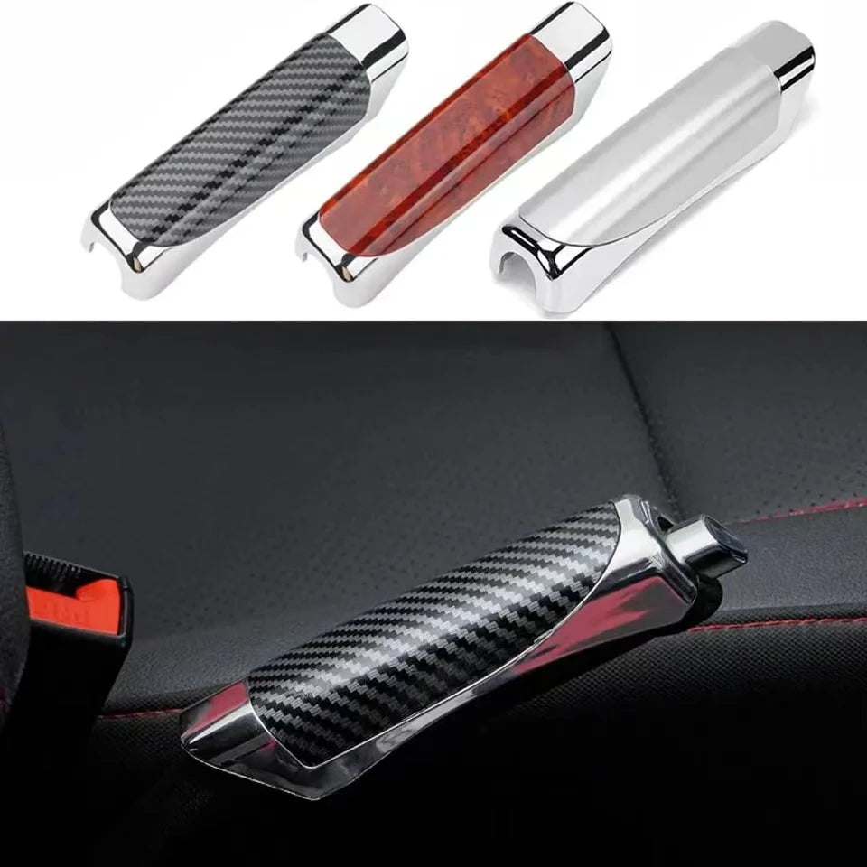 Universal Car Handbrake Grips Hand Brake Cover Protection Cover Carbon Fiber Parking Brake Decoration Shelnterior Accessories