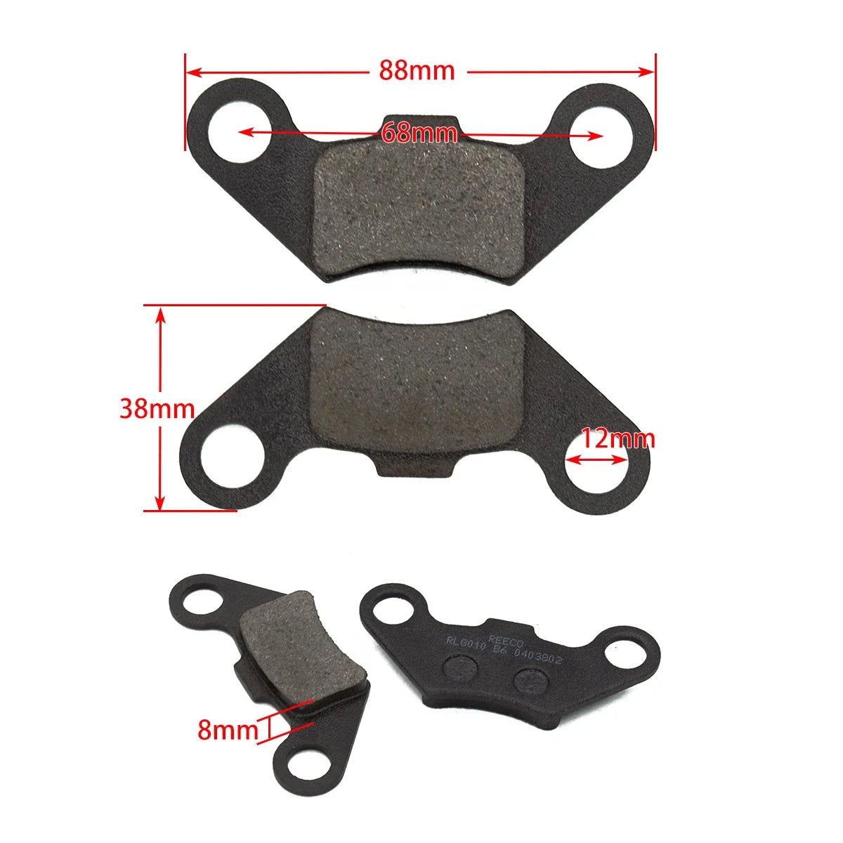 Motorcycle Brakes Front Rear Disc Brake Pads Shoes For 50cc 70cc 110cc 125cc 150cc ATV GO Kart Dirt Bike Pit Bike BUGGY PARTS